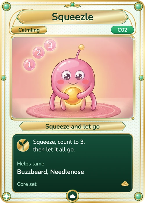 Original watercolour Squeezle card